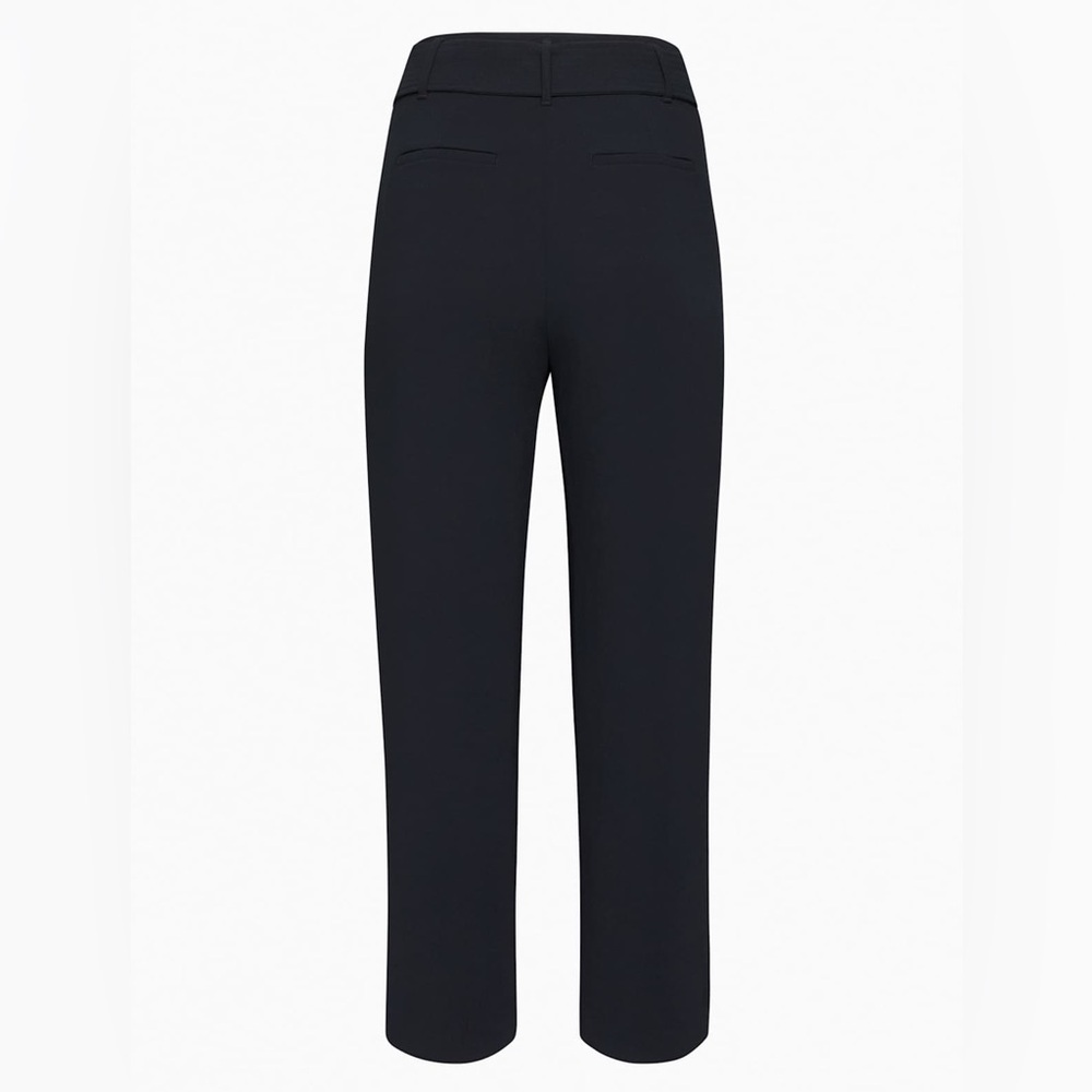 Aritzia Wilfred Tie-Front Pants in black Crepette - High-Waist Pants - Size 4 - Picture 4 of 12
